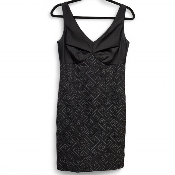 Etcetera Dresses & Skirts - Etcetera Black Geometric Embroidered Sheath Dress - Size 6